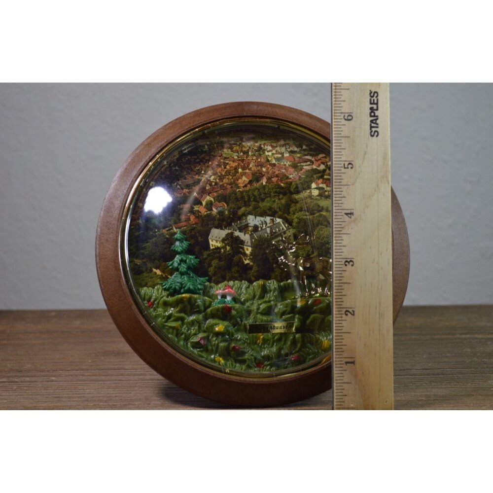 MCM Germany Babenhausen Diorama Framed Convex Bubble Plastic Stag Picture 3D - Picture 3 of 4